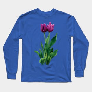 Two Purple Tulips Long Sleeve T-Shirt